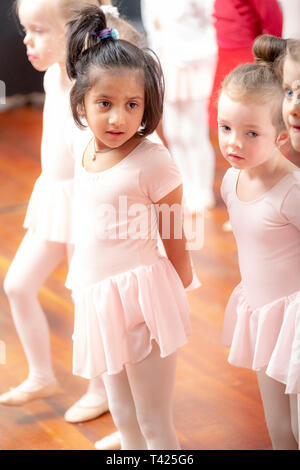 Young girls in dance class Stock Photo