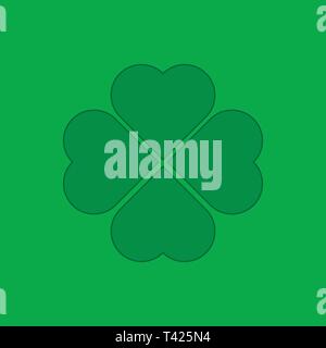 Trefoil on the green background Stock Vector