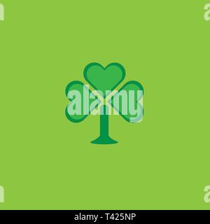 Trefoil on the green background Stock Vector