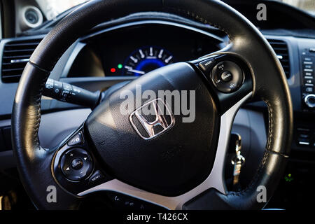 Istanbul, Turkey - August 14, 2017: Tachometer and dashboard of 