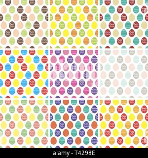 set festive background with eggs for decor, packaging, design. Vector background eggs easter. Stock Vector