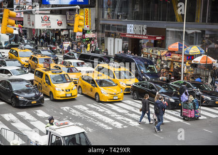 Times Square is always bustling with people and traffic in New York ...