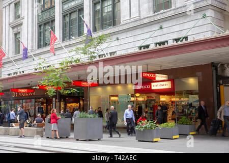 Dymocks bookshop and stationary store in George street,Sydney city centre,Australia Stock Photo