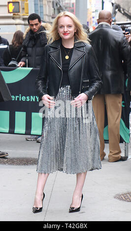 New York, New York, USA. 12th Apr, 2019. Elisabeth Moss at Build Series in New York City on April 12, 2019 Credit: RW/MediaPunch Credit: MediaPunch Inc/Alamy Live News Stock Photo