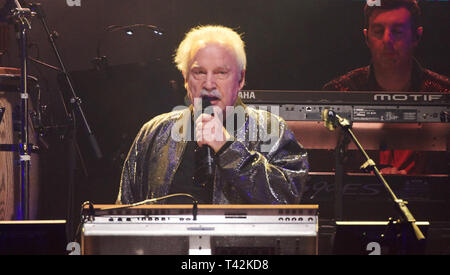 Berlin, Germany. 12th Apr, 2019. Disco pioneer Giorgio Moroder during his concert in Berlin. Credit: Annette Riedl/dpa/Alamy Live News Stock Photo
