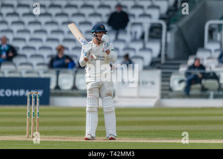 London, UK. 13th Apr, 2019. Rob Jones of Lancashire during Specsavers County Championship match between Middlesex vs Lancashire at The Lord's Cricket Ground on Saturday, April 13, 2019 in  London England. (Editorial use only, license required for commercial use. No use in betting, games or a single club/league/player publications.) Credit: Taka G Wu/Alamy Live News Stock Photo