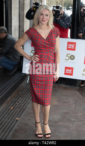 Model and TV presenter Nell McAndrew during the launch of the Macmillan