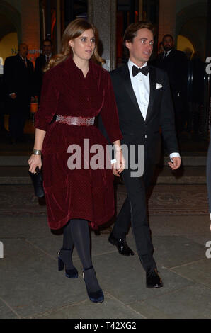 2019 Portrait Gala at the National Portrait Gallery  Featuring: Princess Beatrice, Edoardo Mapelli Mozzi Where: London, United Kingdom When: 12 Mar 2019 Credit: WENN.com Stock Photo