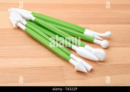 Set of Clay Modeling Tools on White Background, Flat Lay Stock Photo -  Image of industry, modelling: 252957122