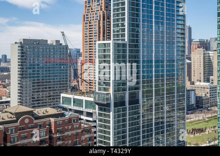 NEMA Chicago, highrise residential building under construction