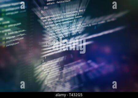 Programming source code HTML for Website development. Server logs analysis. Stock Photo
