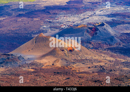 Little crater of the Piton de la fournaise on Reunion island Stock Photo