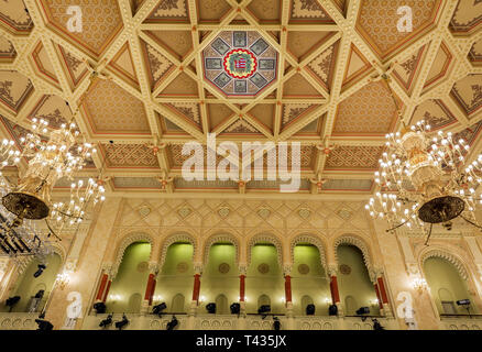 Interior view of Vigado concert hall at Budapest,Hungary.Vigado  is a multi-arts event centre and Budapest's second largest concert hall as well. Stock Photo