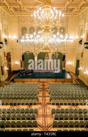 Interior view of Vigado concert hall at Budapest,Hungary.Vigado  is a multi-arts event centre and Budapest's second largest concert hall as well. Stock Photo