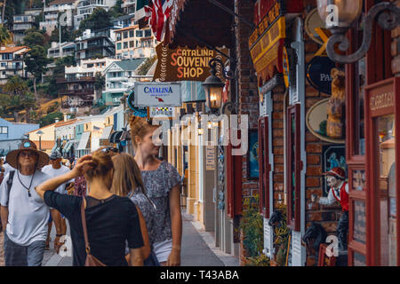 City of Avalon, the most visited tourist destination on Catalina Island,  June 29, 2017 Stock Photo