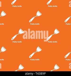 Putty knife pattern vector orange Stock Vector