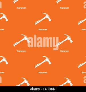 Hammer pattern vector orange Stock Vector