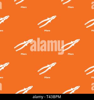 Pliers pattern vector orange Stock Vector