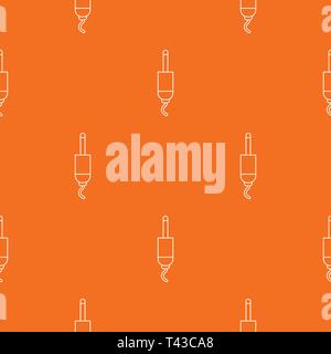 Jack cable pattern vector orange Stock Vector