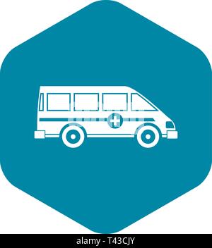 Ambulance emergency van icon, simple style Stock Vector