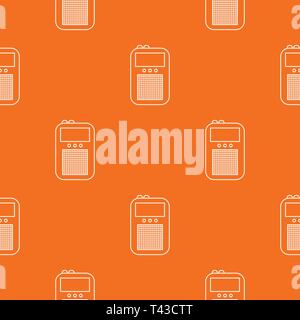 Portable radio pattern vector orange Stock Vector
