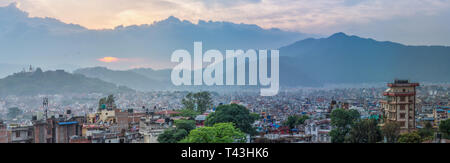 Sunset view over Kathmandu, Nepal Stock Photo