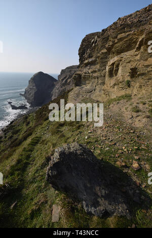 Cambeak Crackington Haven North Cornish Coast Stock Photo