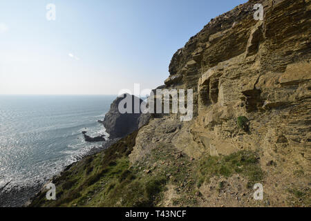 Cambeak Crackington Haven North Cornish Coast Stock Photo