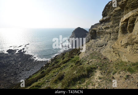 Cambeak Crackington Haven North Cornish Coast Stock Photo