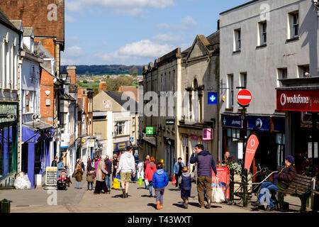 Around Stroud a Gloucestershire town on the edge of the Cotswolds. The High St Stock Photo