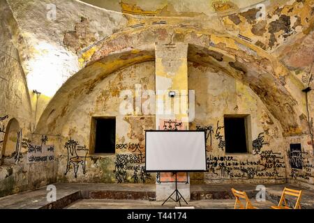 Contemporary art gallery in Chifte Ottoman Baths in Plovdiv, Bulgaria Stock Photo