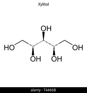 Skeletal Formula Of Xylitol. Chemical Molecule Stock Vector Image & Art ...