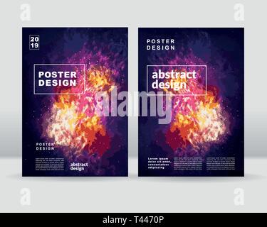 Abstract sky poster template Stock Vector