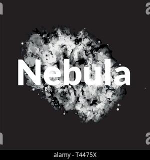 Abstract black and white nebula background. eps10 Stock Vector