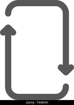 Reload and update, refresh line icon. Stock Vector