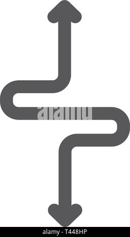 Detour, flexibility line icon. Stock Vector