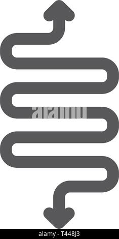 Spring, detour, flexibility line icon. Stock Vector