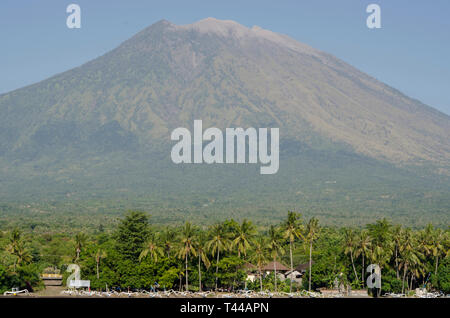 Mount Agung, Tulamben, Bali, Indonesia Stock Photo
