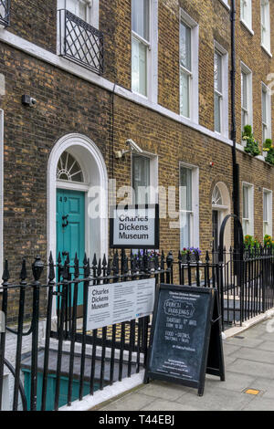 The Charles Dickens Museum in Doughty Street, Holborn, London. Stock Photo