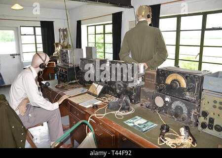 Debach Airfield Museum, 493rd Bomb Group, Suffolk, UK. Home of Helton's Hellcats Station 152 USAAF 1944-45 occupied by the American 8th Army Air Force Stock Photo