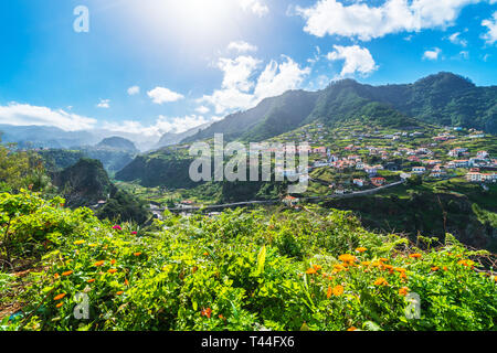 View of Faial village, Madeira island, Portugal Stock Photo