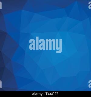 Abstract triangle background in deep blue tones. Polygonal gradient vector texture Stock Vector