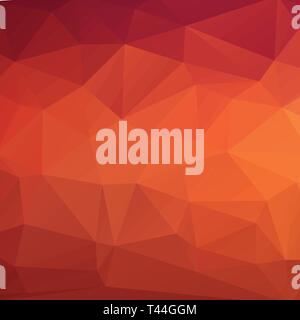 Abstract triangle background in golden red tones. Polygonal gradient vector texture Stock Vector