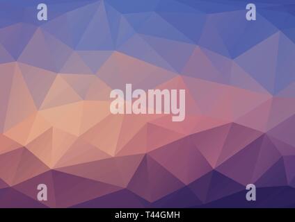 Abstract triangle background in blue tones. Polygonal gradient vector texture Stock Vector