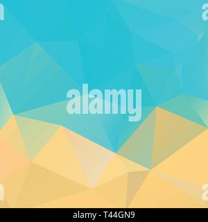 Summer vector gradient background. Polygonal background in summer colors. Stock Vector