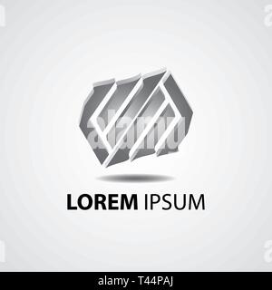 Symbol template eps 10. Logo template with metal color Stock Vector