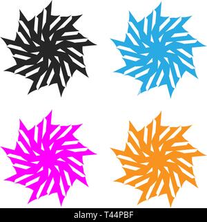 Set of abstract wind symbol vector. Abstract wind icon Stock Vector