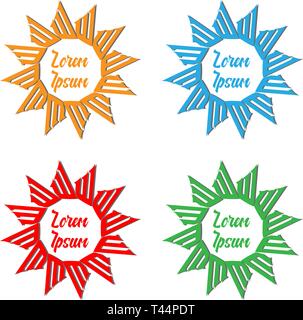 Set of greet card vector template Stock Vector