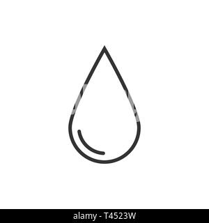 Water drop icon. Vector illustration, flat design. Stock Vector