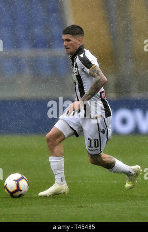 Rome, Italy. 13th April 2019. Rodrigo De Paul of Udinese during the Serie A match between Roma and Udinese at Stadio Olimpico, Rome, Italy on 13 April 2019. Photo by Giuseppe Maffia. Credit: UK Sports Pics Ltd/Alamy Live News Stock Photo